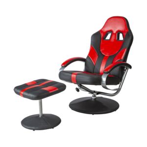 RELAX CHAIR 68X75X107CM BLACK&RED RELAX CHAIR 68X75X107CM BLACK&RED